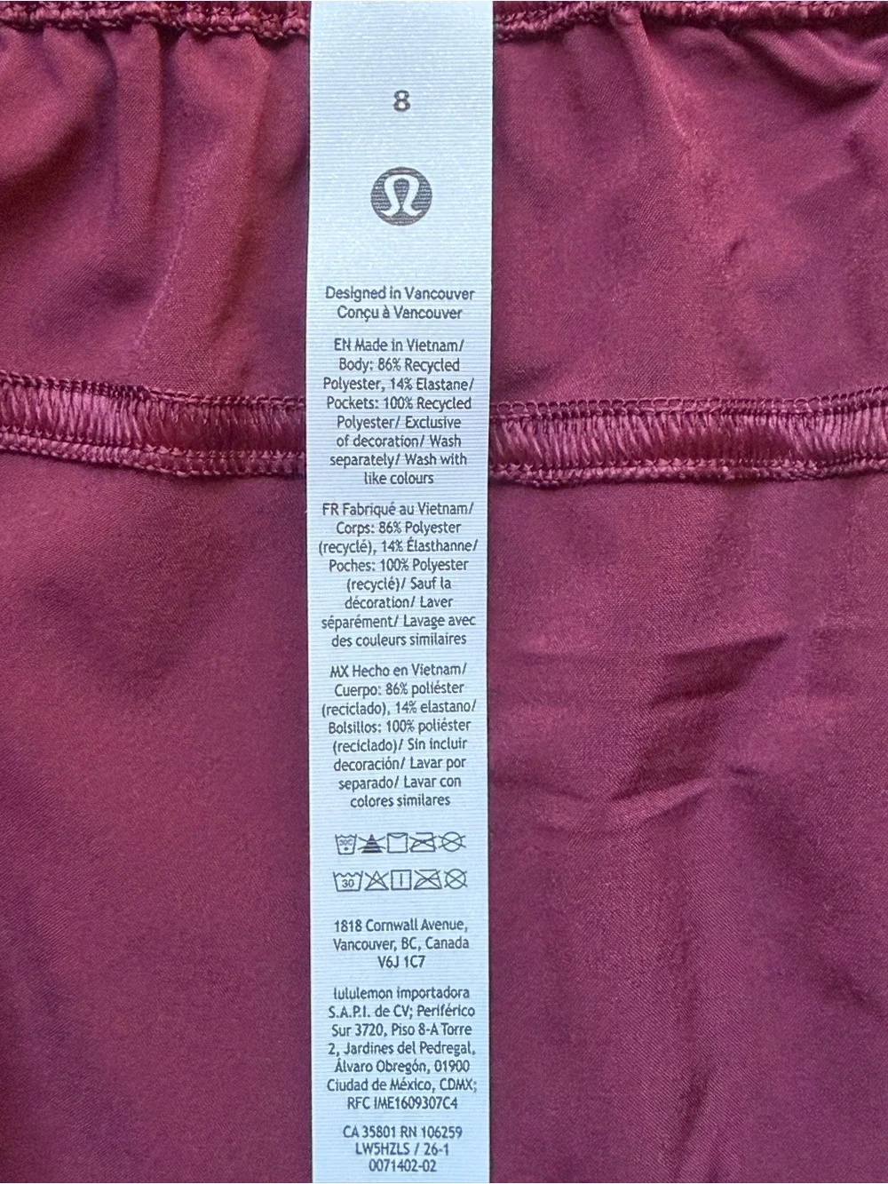 NWT Lululemon Adapted State High-Rise Jogger – BBAY Burgundy | Size 8